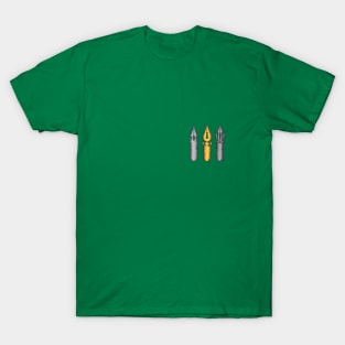 Dip Pen Nibs (Green, Yellow, Grey) T-Shirt